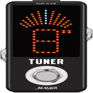 디럭스 크로매틱 튜너 페달 대형 화면 고정밀 ±0.1 정확도 디스플레이 일렉트릭 기타 및 베이스 튜닝의
