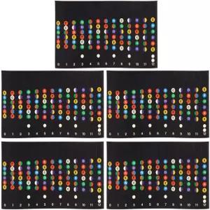 전기 어쿠스틱 클래식 기타를 쉽게 배우고 연습할 수 있는 SUPVOX 넥 스티커 5팩 자기 접착식 프렛 마커와