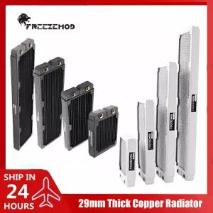 FREEZEMOD G1/4 29mm 두께 구리 라디에이터 PC 수냉 팬용 열 싱크 쿨러
