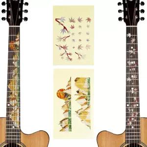 기타 베이스 우쿨렐레용 인레이 스티커 데칼 헤드스톡용 방수 및 스크래치 방지 프렛보드 악기 장식용 레드