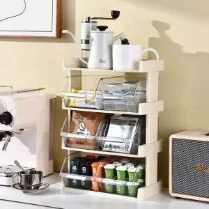 식료품 선반 캡슐커피 정리대 보관대 차 티백