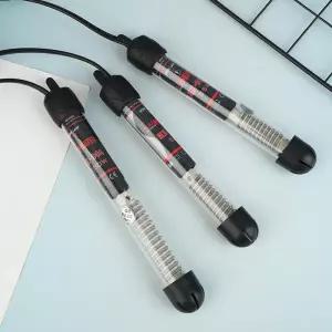 50/60HZ 유럽 플러그 조절식 온도 조절기 히터 로드 유리 수족관 25-300W 잠수형 어항 물 가열봉