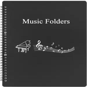 악보 폴더 프리미엄 정리함 견고한 양면 쓰기 가능 40페이지 나선형 바인더 글자 크기(8.5 x 11인치)에