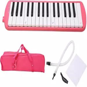 32 키 멜로디카 초보자를 위한 마우스피스가 있는 휴대용 키보드 연주하기 쉬운 음악 교육 여행 연습