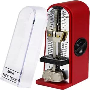 XUYUH 악기 기계 메트로놈 피아노 기타 베이스 바이올린 드럼 및 50.8x35.1x110mm 빨간색