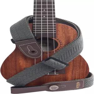 칼라 핸드메이드 우쿨렐레 스트랩 조절 가능한 31-55인치 브라질 내구성이 뛰어난 투톤 올리브 그린 헤링본