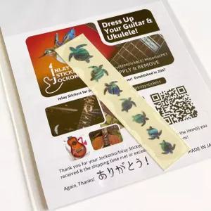 우쿨렐레용 인레이 스티커 프렛 마커 - 바다거북/호너스 전복 블루