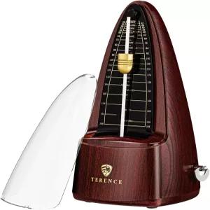 피아노 기타 드럼 바이올린 및 악기용 테렌스 기계식 메트로놈 초급 성인 브라운