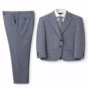 [트루젠]남성 안감없는 봄여름 허리밴딩 115빅사이즈 면접 예복 혼주 블루 캐주얼 셋