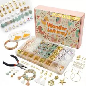 Imaginovelty 1920개 비즈 공예 키트 구슬 및 장식 용품 세트 참 팔찌 제작 불규칙한 천연석을 이용한 DIY