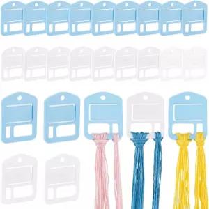 PH PandaHall 30pcs 아크릴 자수 치실 드롭 스레드 정리 슬림 보빈 크로스 스티치 실 DIY 공예 재봉 보관용