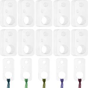 50 PCS 아크릴 자수 치실 드롭 투명 실 정리 재봉 감김 보빈 직사각형 크로스 스티치 슬림 보관 DIY 공예품