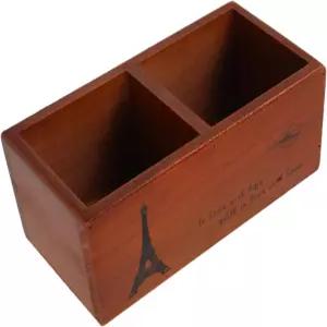 미용실 및 가정용 미용 도구 액세서리를 위한 힐리브 레트로 나무 가위 보관함 다기능 정리함 어수선한