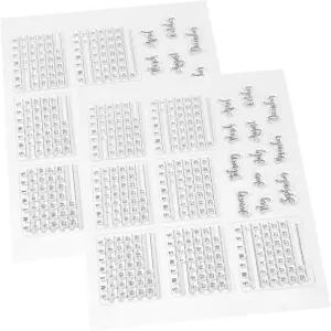 Uonlytech 투명 실리콘 캘린더 스탬프 2개 플래너 다이어리 스크랩북용 디자인 효율적인 날짜 계획 및