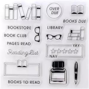 DDOUJOY 서점 북클럽 도서관 읽기 목록 카드 제작 장식 및 DIY 스크랩북용 클리어 스탬프 2111517