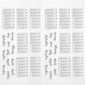 HEMOTON 실리콘 캘린더 스탬프 2개 DIY 스크랩북 및 카드 제작용 영구 플래너 세트 다이어리 정리용 날짜