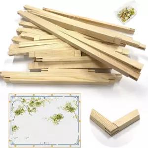 7가지 길이 나무 캔버스 프레임 키트 자수/유화/포스터용 28개 니들포인트 스트레처 바 세트