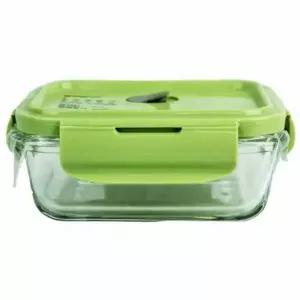 밀폐용기 570ml 직사각 2호 오븐락 유리반찬통 스텐밀폐용기