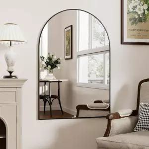 거실 침실 욕실 탈의실을 위한 벽 30인치 X20인치 거울용 로우짓 블랙 아치형 장식용 배니티