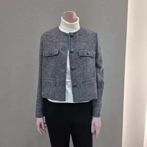 [꼼빠니아]라운드헤링본숏기장재킷  CAFW9WJK020_IC