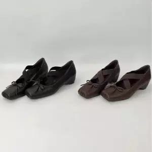 여친 메리제인 양가죽 스트랩힐 플랫 키높이 백 발레 슬림핏 슈즈 원픽5