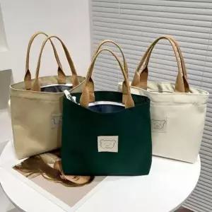 [셀러에이드]캔버스 지퍼 데일리 베이직 가벼운 쇼핑 에코백 핸들에코백