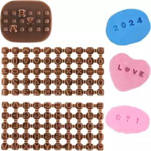 점토용 알파벳 숫자 스탬프 3개 세트 점토/폰던트용 소형 도구 케이크 베이킹 및 수공예용 미니 엠보싱