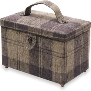 D 재봉 바구니 - 용품 정리함 바늘 실 가위 줄자 골무 및 기타 액세서리(브라운)에 이상적입니다