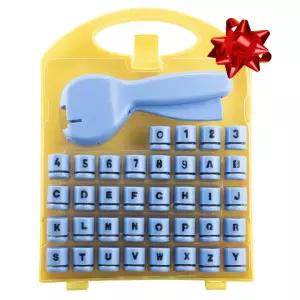 Letters and Numbers Paper Punchers 37pc Mini w Case amp Punching Tool Easy Use Hole Punch for