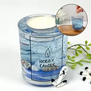 푸른 바다 양초 만들기 미니 젤양초 diy 인테리어 색모래 장식 세트