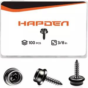 Boat Canvas Snaps Marine Stainless Steel Cover Kit With 3/8 Inch Socket Snap Screw 100pcs Black