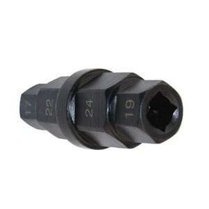 G8TE 1PC 바이크 오토바이 앞 바퀴 스핀들 제거 슬리브 17 19 22 24mm 허브 액슬 헥스 알렌 타이어 렌치 액