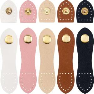 조즈 원더풀 5세트 가죽 스냅 버클 버튼 잠금장치 지갑 가방 토트 재킷 노트북 제작 용품 DIY 공예품(5가지