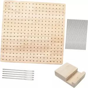 후단코스 크로셰 차단 보드 페그 공예 프로젝트 및 DIY 실 디자인을 위한 조절 가능한 나무 1세트