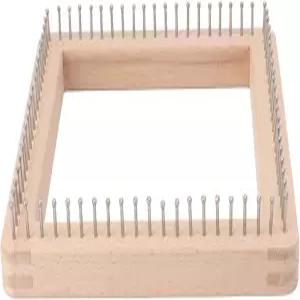 Asixxxix 나무 페그 보드 DIY 공예 뜨개질 직조기 스테인리스 스틸 후크 세트 스카프 스웨터 숄 모자