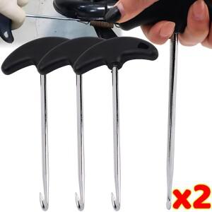 바이크 오토바이 배기 파이프 트램폴린 브레이크 스프링 제거 수리 키트용 범용 T 핸들 풀러 훅 도구 스테