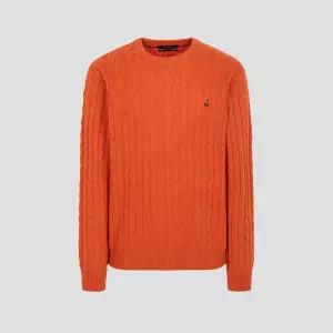 매장정품 BEANPOLE 빈폴 [빈폴] [Essential] 울 캐시미어 혼방 케이블 니트 오렌지 (BC4951E058) 1309117