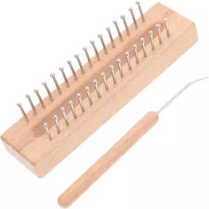 ARTIBETTER 수제 나무 블록 게이지 뜨개질 베틀 세트 모자 스카프 양말 스웨터용 도구 및 액세서리