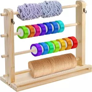 토스네일 나무 리본 정리함 랙 스풀 홀더 와시 테이프 메쉬 툴롤 보관함 재봉 공예실 보관 및 정리용