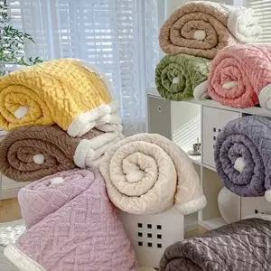 담요 포근한 극세사 쉐르파 양털 캠핑 겨울 소파담요 침대담요