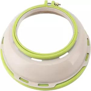 양면 펀치 니들 스탠드 후프 프레임 크로스 스티치 퀼팅용 자수 16.5cm 녹색