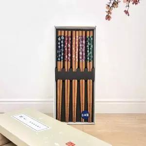 [골드스마일]수저세트 대나무 우드 젓가락 고급 5P 선물우드젓가락