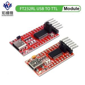 FT232RL FTDI TYPE-C/미니 소형 USB 3.3V 5.5V to TTL 시리얼 어댑터 모듈 아두이노호환용 프로 TO