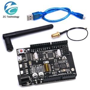 UNO + WiFi R3 ATmega328P ESP8266 CH340 (32Mb 메모리) Arduino호환 NodeMCU WeMos One 개발 보드 용 6V-9