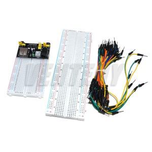 MB-102 브레드보드 830 400 포인트 65 점퍼 와이어 무납땜 PCB  개발 DIY 전원 모듈