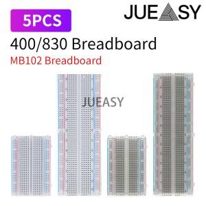 5피스 400/830 포인트 브레드 보드 830 MB-102 솔더리스 PCB  400 홀 개발 DIY