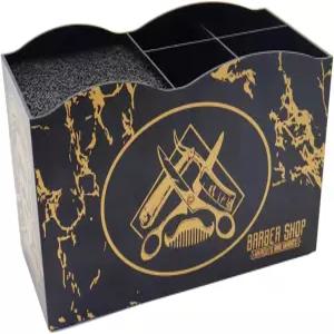 Flytreal 가위 정리함 미용실용 바버 홀더 상자 헤어 살롱 용품 액세서리 도구 스테이션 책상 정리 케이스