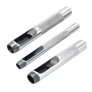 가죽 구멍 펀치 도구 3개 세트 스티칭 할로우 개스킷 벨트용 2.5/4/5mm