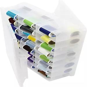 TAICHEUT 2개입 46칸 재봉 정리함 투명 칸막이 실 수납 자수 및 재봉실 바늘 실타래용 소형 양면 플라스틱
