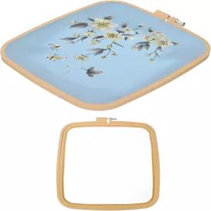 PATIKIL 9.8 x 11 사각 자수 후프 조절 가능한 십자수 링 ABS 플라스틱 프레임 펀치 니들 재봉 바느질 DIY